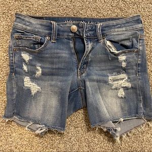 American Eagle Midi Jean Shorts Size 6